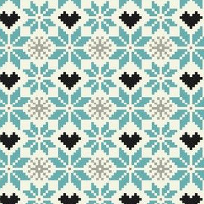 Sweater Digital Winter Sweater Snowflake Pattern