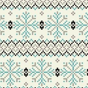 Sweater Digital Winter Sweater Snowflake Pattern
