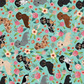 doxie dachshunds florals cute dog fabric best dog designs cute dogs florals vintage flowers