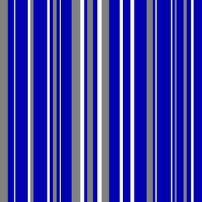 Blue (#0000B2), Gray (#808080), and White Barcode Stripe