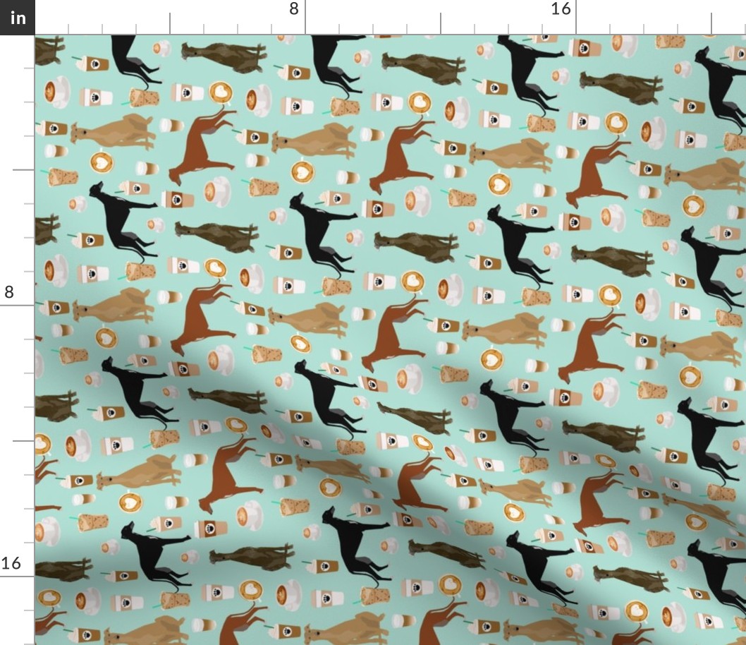 cute greyhounds mint coffee fabric best coffees latte fabric cute coffee fabric coffee fabric rescue greyhounds fabric