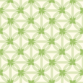 circle harmony -grass green and ivory