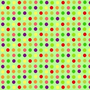 fruit dots on green