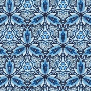 Bohemian blue orchid in vertical layout