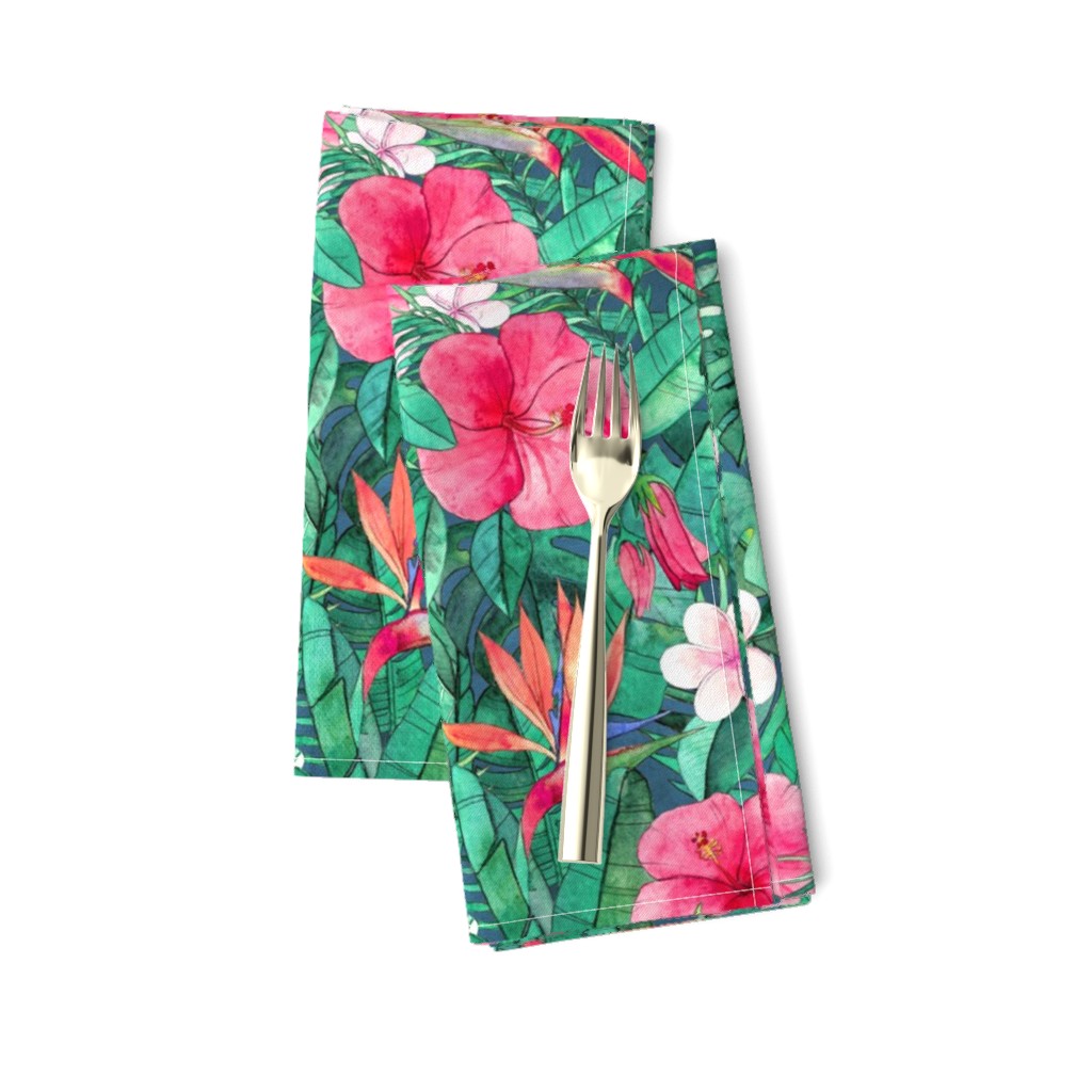 Classic Tropical Floral with Pink Flowers small