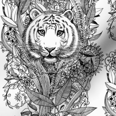 Tiger Tangle Stripes in Black and White