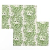 Tiger Tangle Stripes in Green and Cream