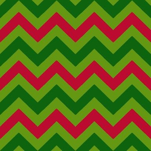 Christmas Three Color Chevron