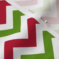 Lime Green and Red Christmas Chevron