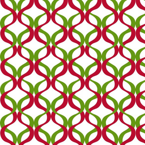 Lime Green and Red Christmas Wave Design