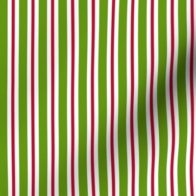 Red and Lime Green Christmas stripe
