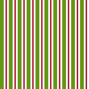 Red and Lime Green Christmas stripe