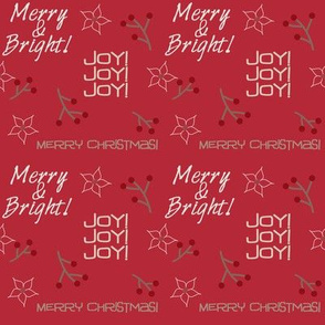 Merry and Bright! Red Background