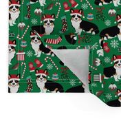 corgi christmas cute tri colored christmas corgis mittens candy cane xmas holiday xmas 