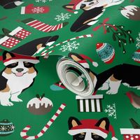 corgi christmas cute tri colored christmas corgis mittens candy cane xmas holiday xmas 