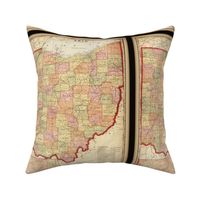 Ohio map, vintage, small