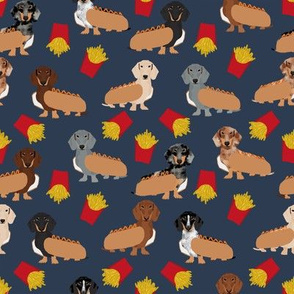 doxie hot dogs and fries cute dachshunds dogs fabric best doxie dog coats cute dogs food junk food 