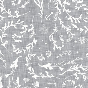 Ahoy seaweed (grey linen)