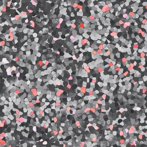 Pixel Confetti Grey and Orange