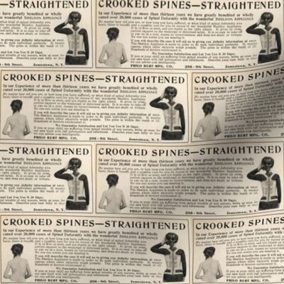 1915 deformed spine cure ad