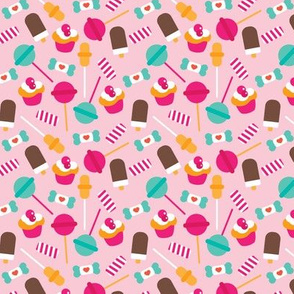 Colorful candy lollipop and cupcake sugar party XS
