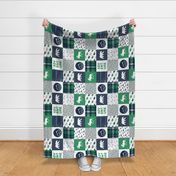 the happy camper wholecloth (90) || green,navy, grey