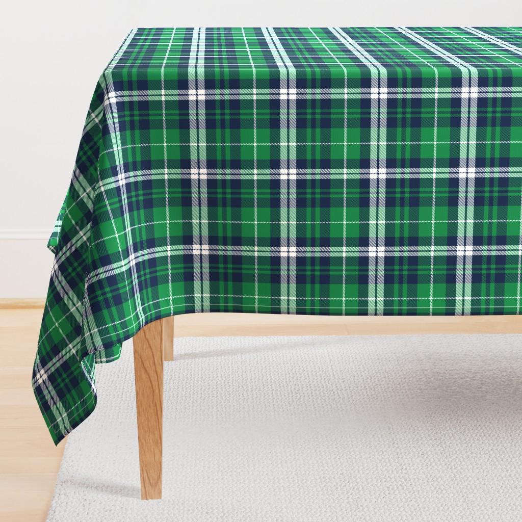 fall plaid - navy and green - wholecloth plaid coordinate