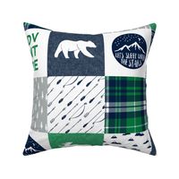 the happy camper wholecloth || navy and green