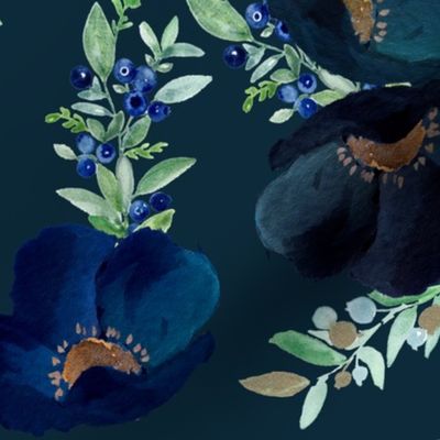 Blueberry Fields - Dark Blue