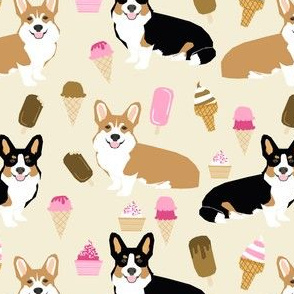 corgi ice cream cute corgis dogs ice cream fabrics cute dogs ice creams