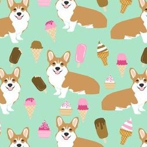corgi ice creams cute corgi dogs ice creams fabric cute dogs