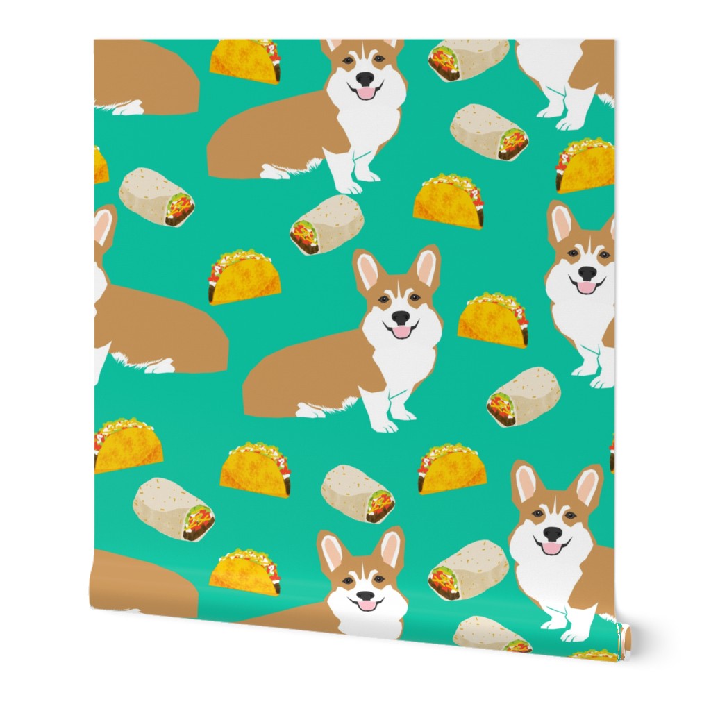 corgi taco burrito dogs fabric cute corgis dogs fabric dog fabric