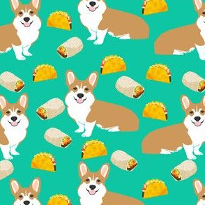 corgi taco burrito dogs fabric cute corgis dogs fabric dog fabric