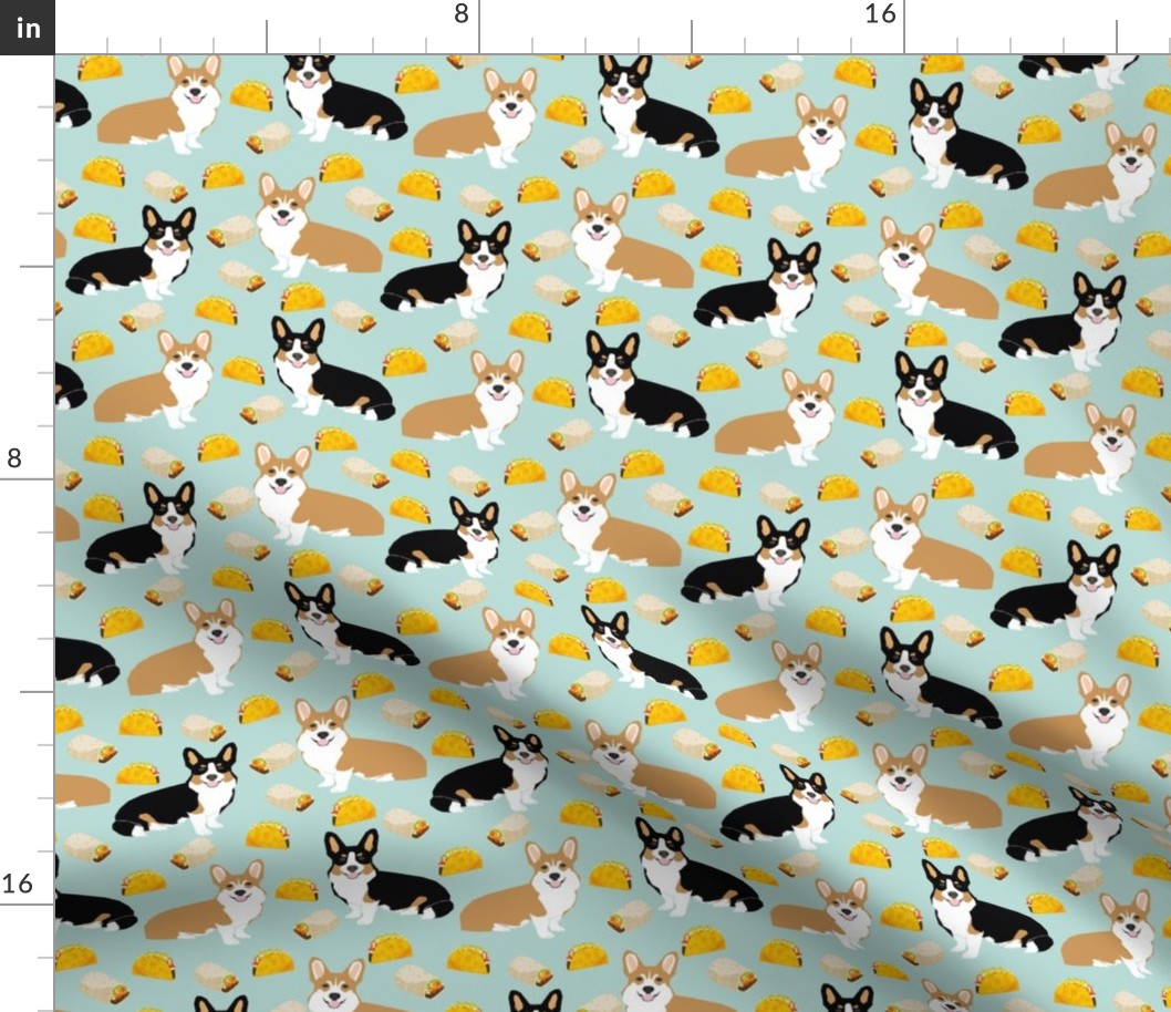 corgi tacos corgi burritos dog fabric cute dogs design best corgis fabric