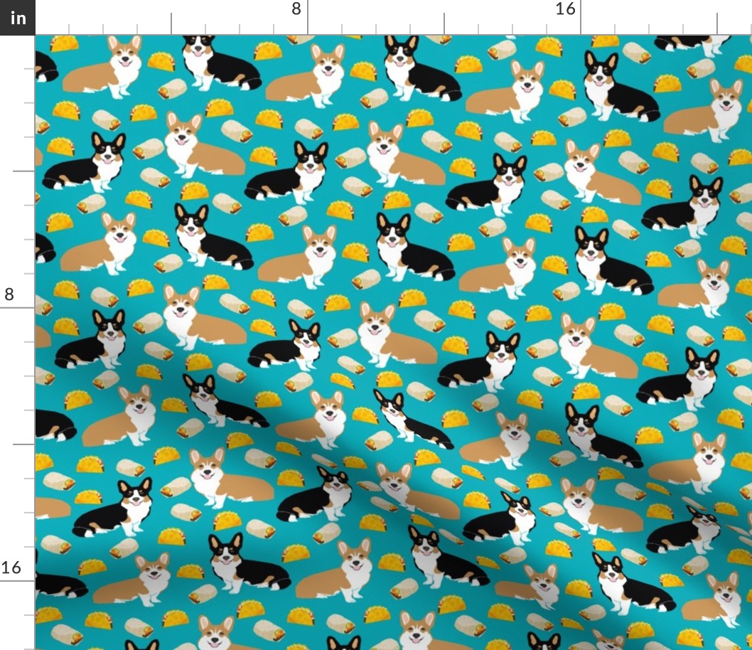 corgi tacos cute corgi dogs fabric cute corgis burritos mexican food