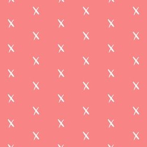 x coral pantone x fabric cute x fabrics swiss cross nursery baby