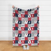 adventure woodland  wholecloth (90) || navy,red,grey