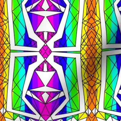 Art Deco Glass- Rainbow