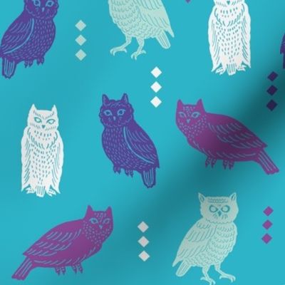owltastic in turquoise