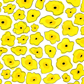 Yellow Poppies - LARGE