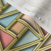 Pythagorean Frames with pastel Blue Pink and fake gold