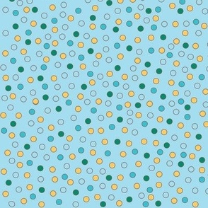 12" Retro Aqua Confetti Dots