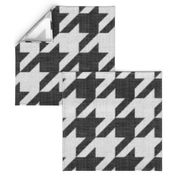 Houndstooth Check ~ Black and White ~ Flannel 