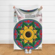 Sunflower Mandela Cover-up Poncho