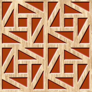 Pythagorean Frames Carved and Stained Wood