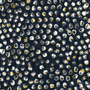 Under Dots - Indigo and Mustard