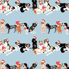 coonhound-christmas-pattern
