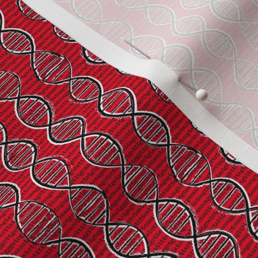 DNA double helix - red -  small