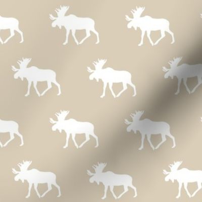 moose on tan - wholecloth coordinate