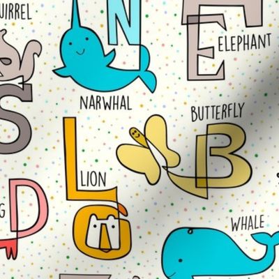 One-liner Alphabet Animals